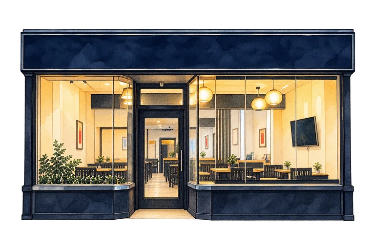 Illustration of Shanghai Shanghai's Goose Gate shopfront